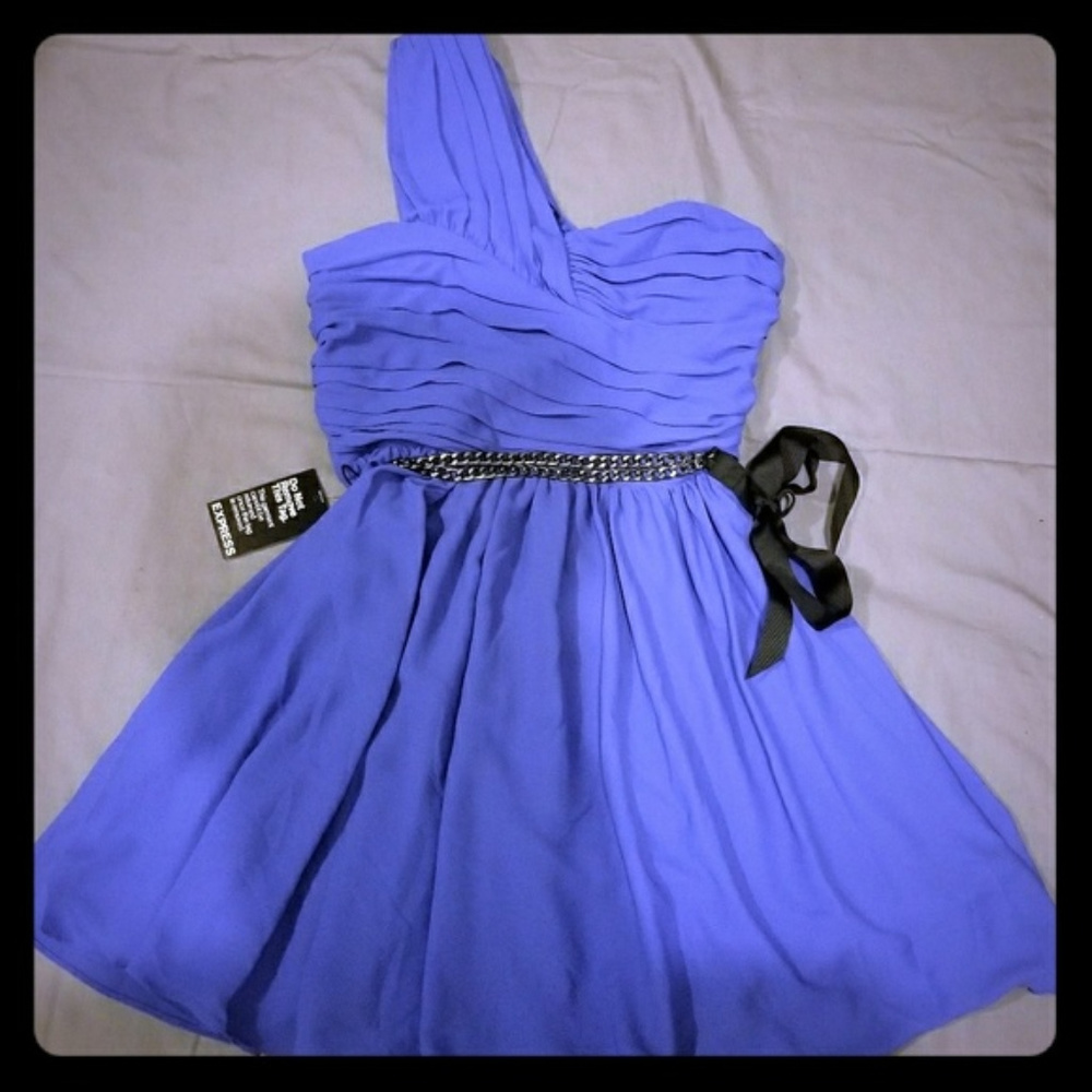 NWT Express Periwinkle Dress w/ detachable belt
